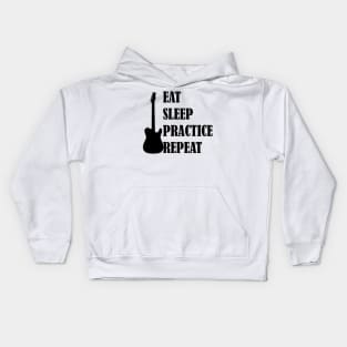 Eat Sleep Practice Repeat: Guitar Kids Hoodie